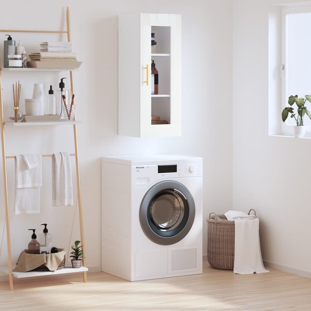 vidaXL Wall Mounted Cabinet White 34,5x34x90 cm