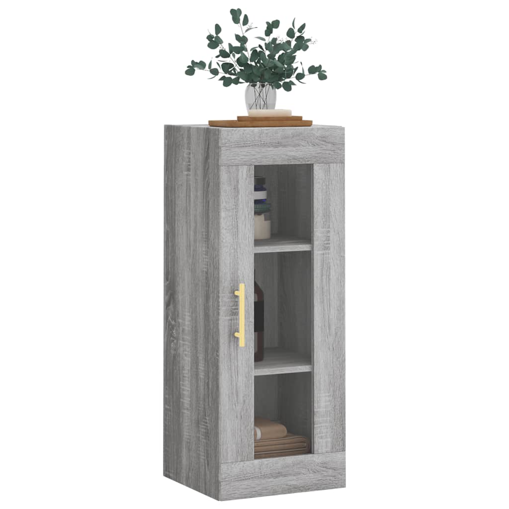 vidaXL Wall Mounted Cabinet Grey Sonoma 34,5x34x90 cm