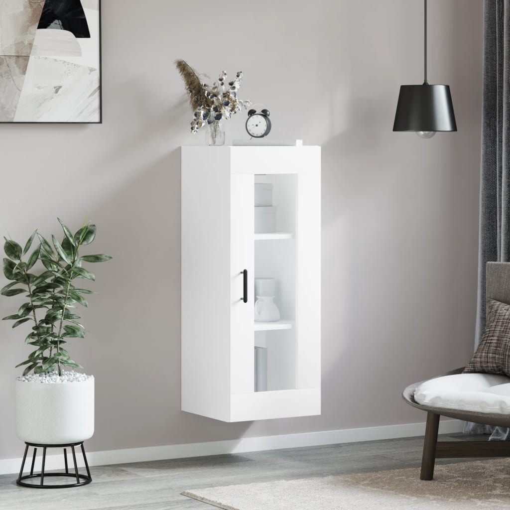vidaXL Wall Mounted Cabinet White 34,5x34x90 cm