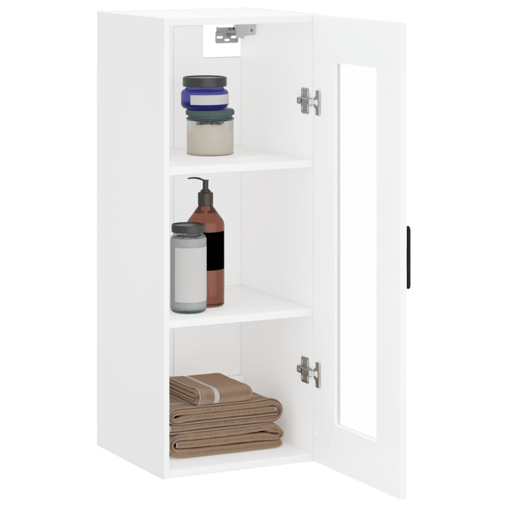 vidaXL Wall Mounted Cabinet White 34,5x34x90 cm