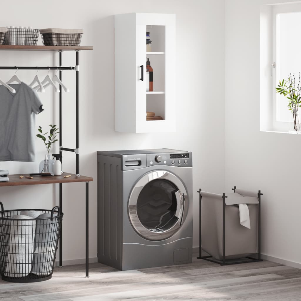 vidaXL Wall Mounted Cabinet White 34,5x34x90 cm