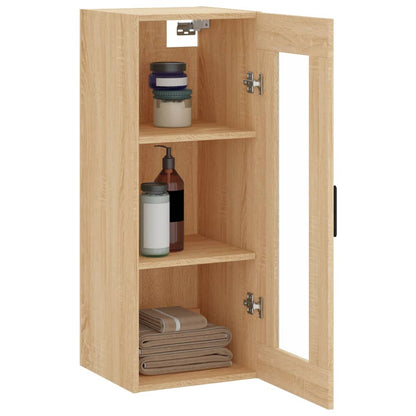 vidaXL Wall Mounted Cabinet Sonoma Oak 34,5x34x90 cm