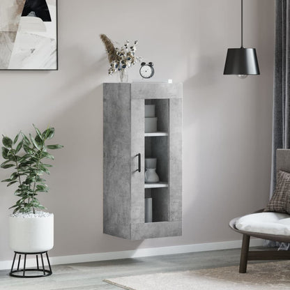 vidaXL Wall Mounted Cabinet Concrete Grey 34,5x34x90 cm