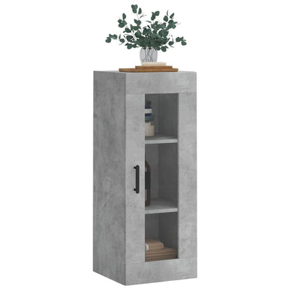 vidaXL Wall Mounted Cabinet Concrete Grey 34,5x34x90 cm