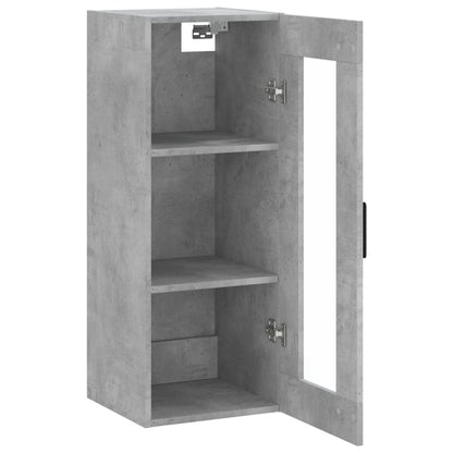 vidaXL Wall Mounted Cabinet Concrete Grey 34,5x34x90 cm