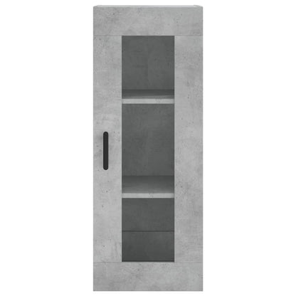vidaXL Wall Mounted Cabinet Concrete Grey 34.5x34x90 cm