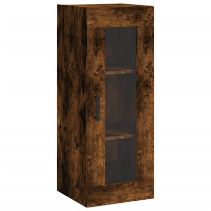 vidaXL Wall Mounted Cabinet Smoked Oak 34,5x34x90 cm