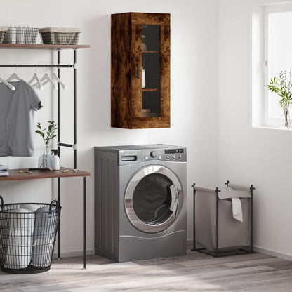 vidaXL Wall Mounted Cabinet Smoked Oak 34,5x34x90 cm