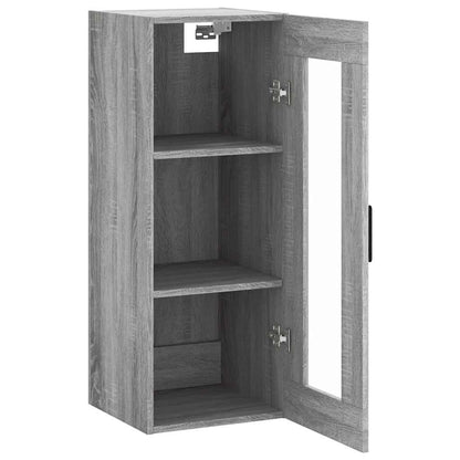 vidaXL Wall Mounted Cabinet Grey Sonoma 34.5x34x90 cm