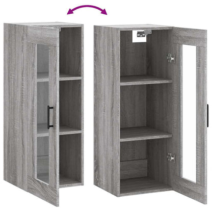 vidaXL Wall Mounted Cabinet Grey Sonoma 34.5x34x90 cm