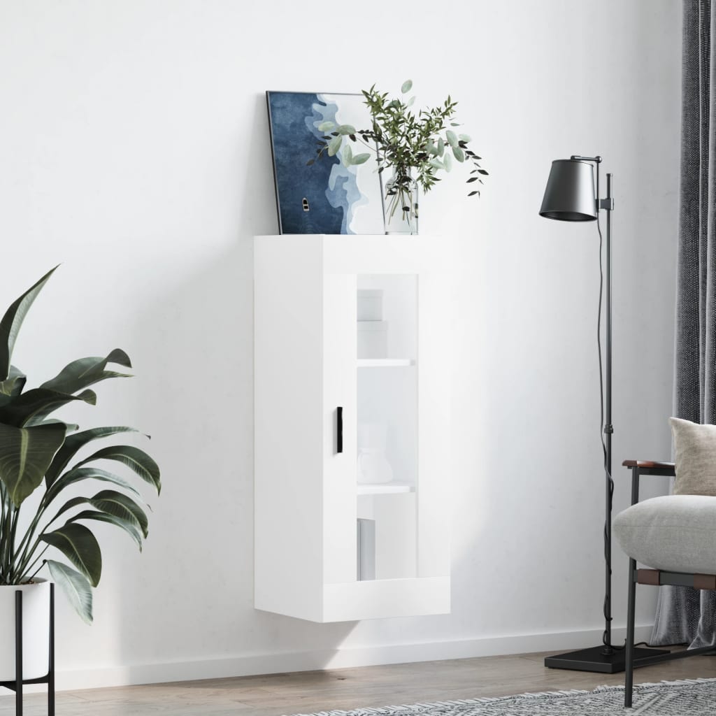 vidaXL Wall Mounted Cabinet White 34,5x34x90 cm