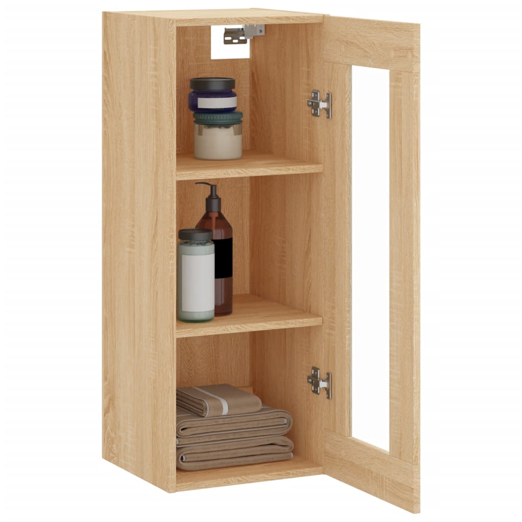 vidaXL Wall Mounted Cabinet Sonoma Oak 34,5x34x90 cm