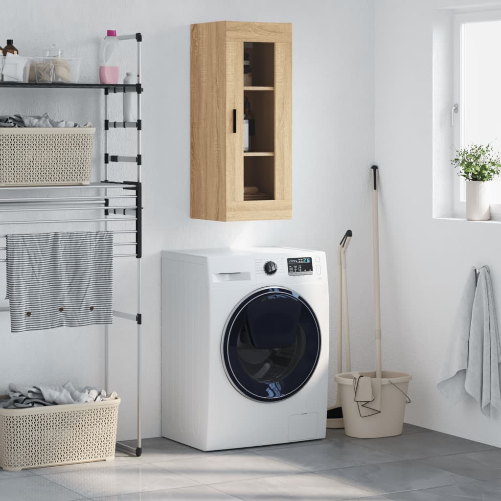 vidaXL Wall Mounted Cabinet Sonoma Oak 34,5x34x90 cm