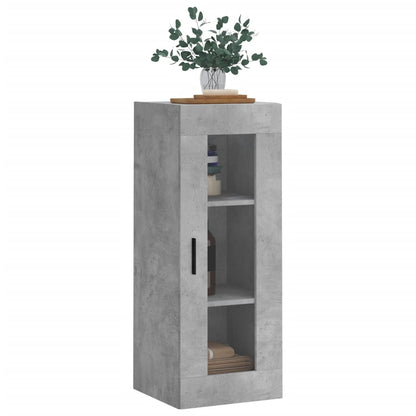vidaXL Wall Mounted Cabinet Concrete Grey 34,5x34x90 cm