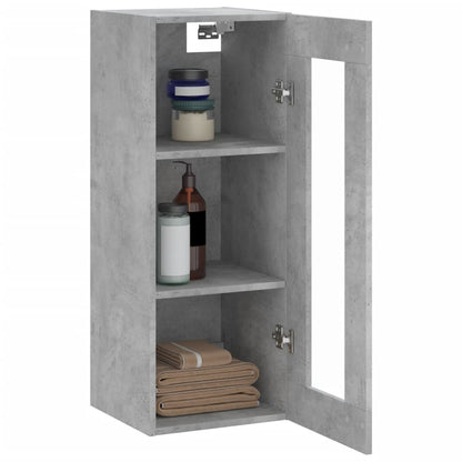 vidaXL Wall Mounted Cabinet Concrete Grey 34,5x34x90 cm