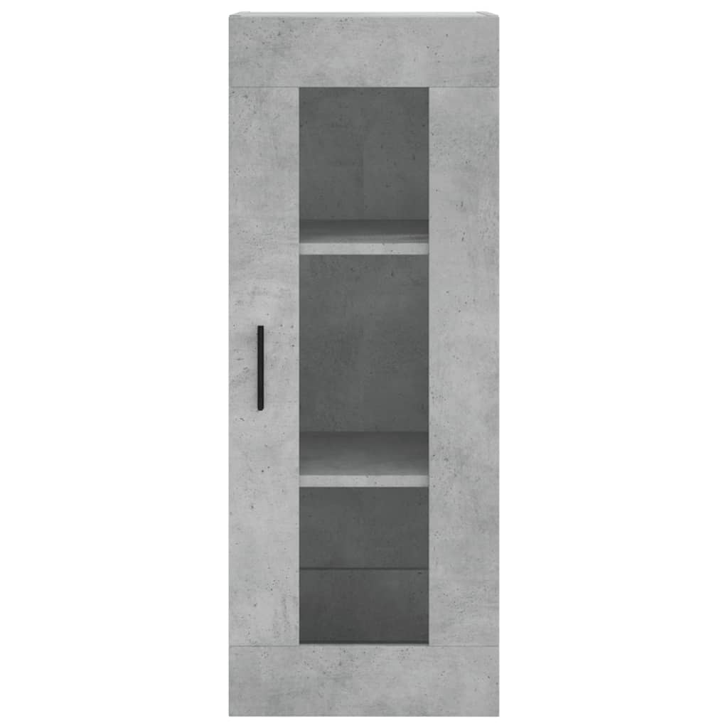 vidaXL Wall Mounted Cabinet Concrete Grey 34,5x34x90 cm