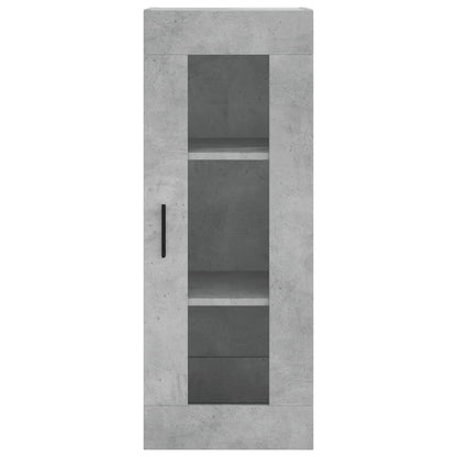 vidaXL Wall Mounted Cabinet Concrete Grey 34,5x34x90 cm