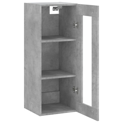 vidaXL Wall Mounted Cabinet Concrete Grey 34,5x34x90 cm