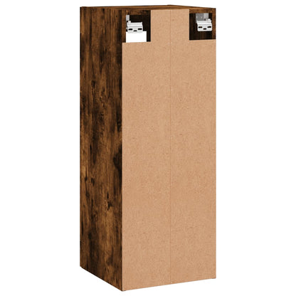 vidaXL Wall Mounted Cabinet Smoked Oak 34,5x34x90 cm