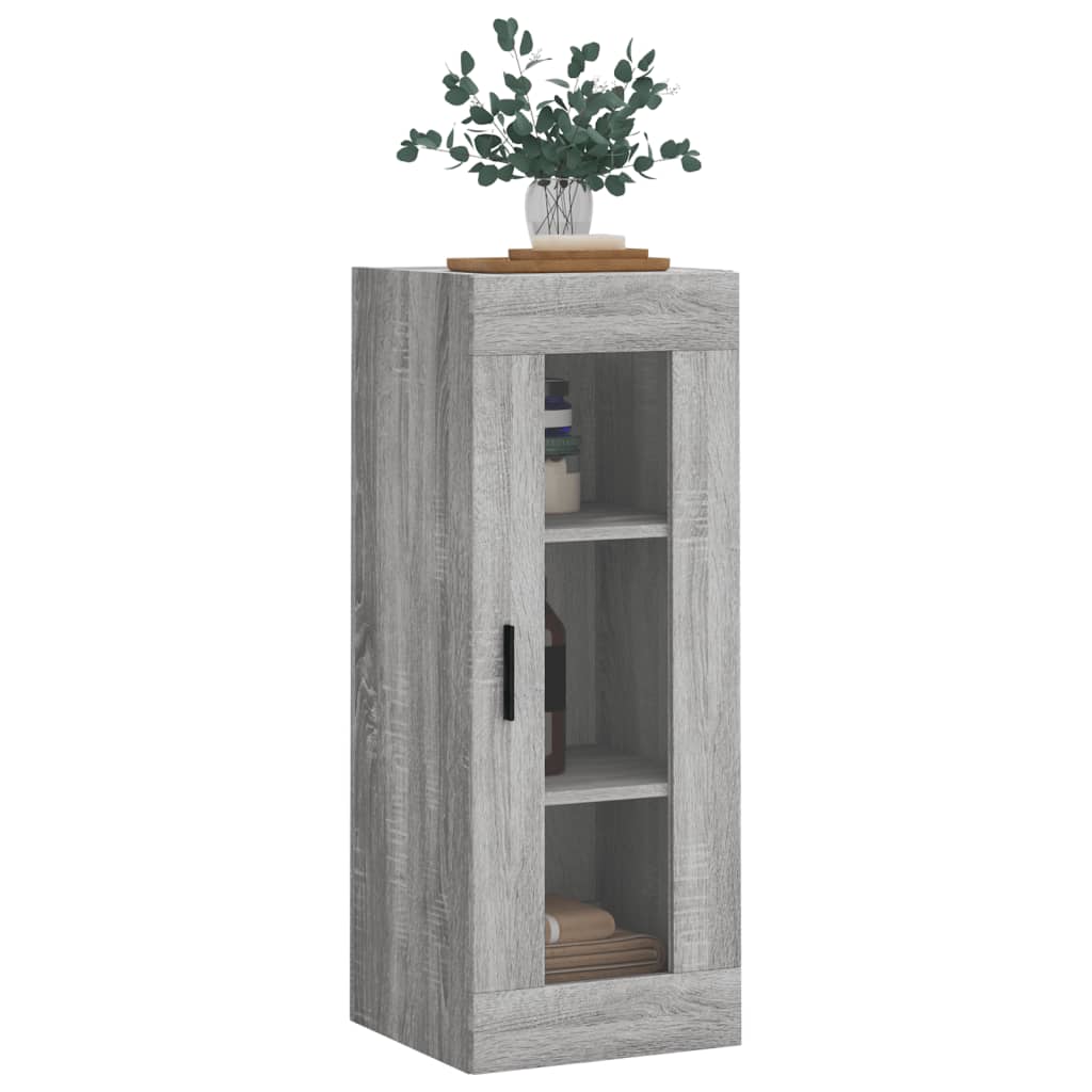vidaXL Wall Mounted Cabinet Grey Sonoma 34,5x34x90 cm