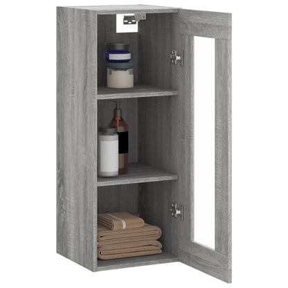 vidaXL Wall Mounted Cabinet Grey Sonoma 34,5x34x90 cm