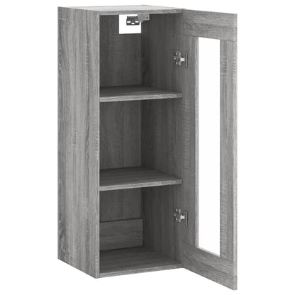 vidaXL Wall Mounted Cabinet Grey Sonoma 34,5x34x90 cm