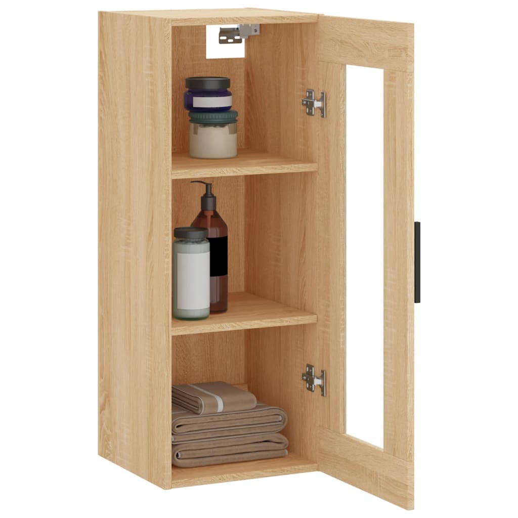 vidaXL Wall Mounted Cabinet Sonoma Oak 34,5x34x90 cm