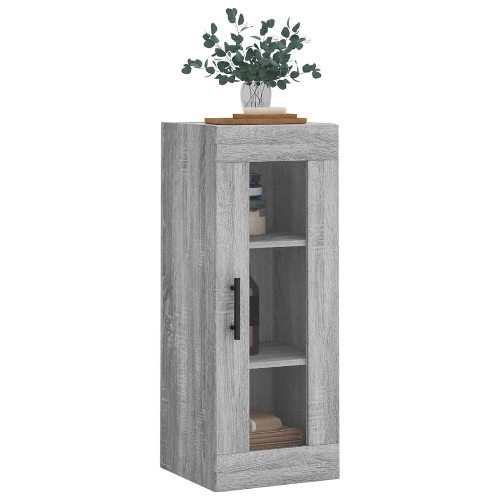vidaXL Wall Mounted Cabinet Grey Sonoma 34.5x34x90 cm