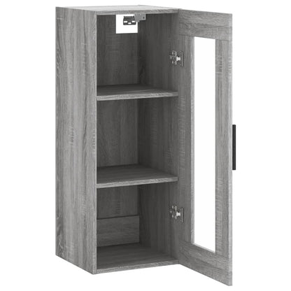 vidaXL Wall Mounted Cabinet Grey Sonoma 34,5x34x90 cm