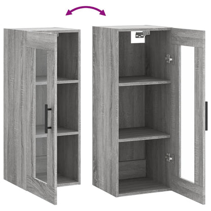 vidaXL Wall Mounted Cabinet Grey Sonoma 34.5x34x90 cm