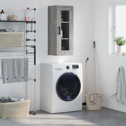 vidaXL Wall Mounted Cabinet Grey Sonoma 34,5x34x90 cm