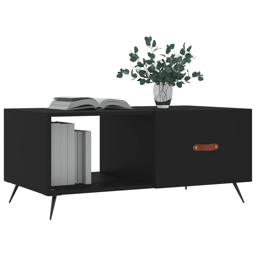 vidaXL Coffee Table Black 90x50x40 cm Engineered Wood
