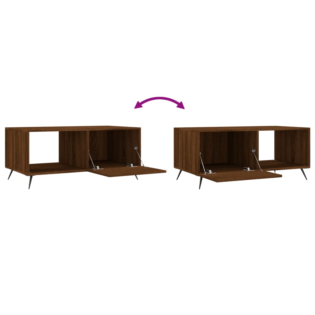 vidaXL Coffee Table Brown Oak 90x50x40 cm Engineered Wood