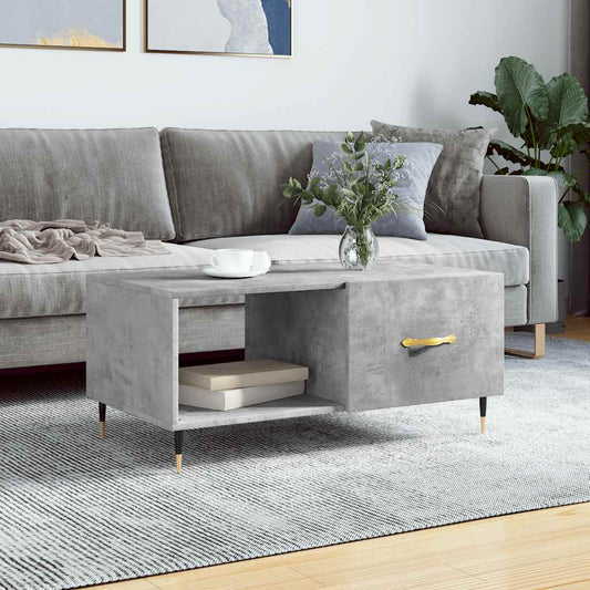 vidaXL Coffee Table Concrete Grey 90x50x40 cm Engineered Wood