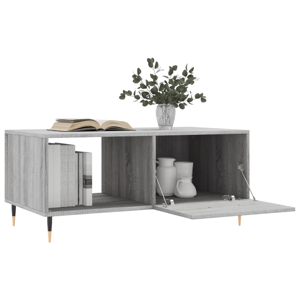vidaXL Coffee Table Grey Sonoma 90x50x40 cm Engineered Wood