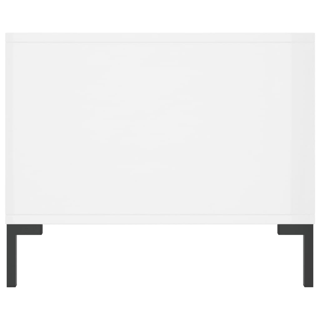 vidaXL Coffee Table High Gloss White 90x50x40 cm Engineered Wood