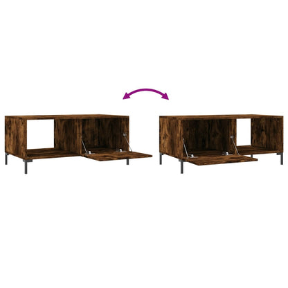 vidaXL Coffee Table Smoked Oak 90x50x40 cm Engineered Wood