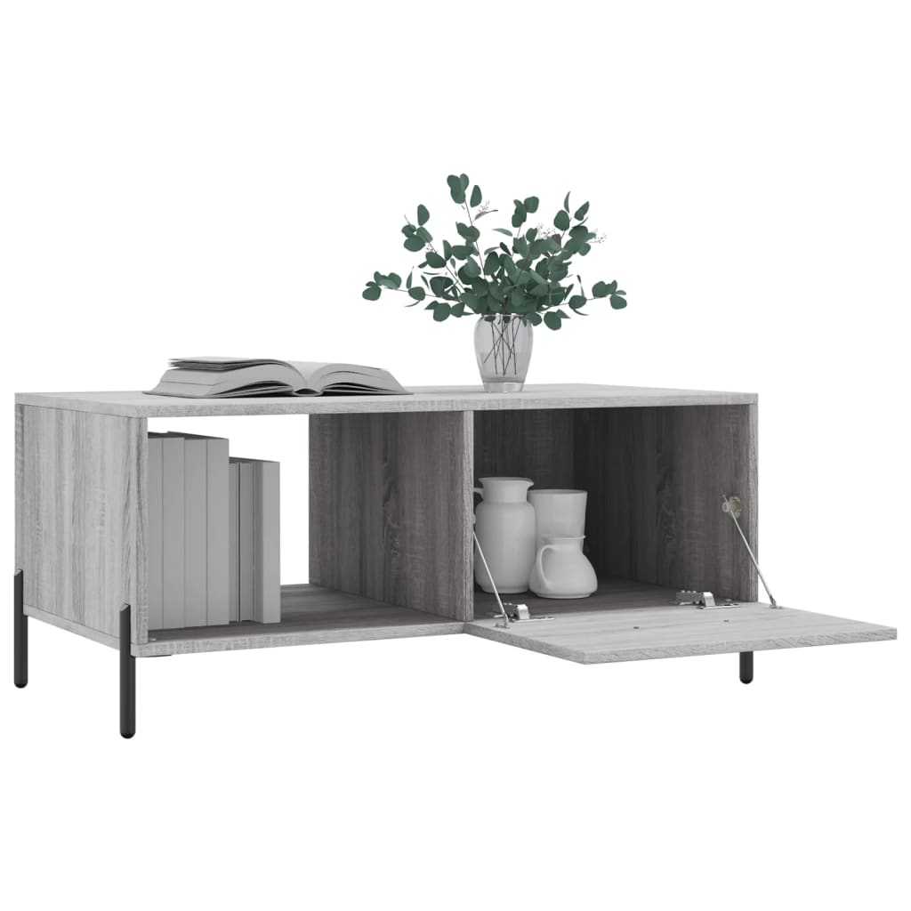 vidaXL Coffee Table Grey Sonoma 90x50x40 cm Engineered Wood