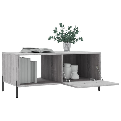 vidaXL Coffee Table Grey Sonoma 90x50x40 cm Engineered Wood