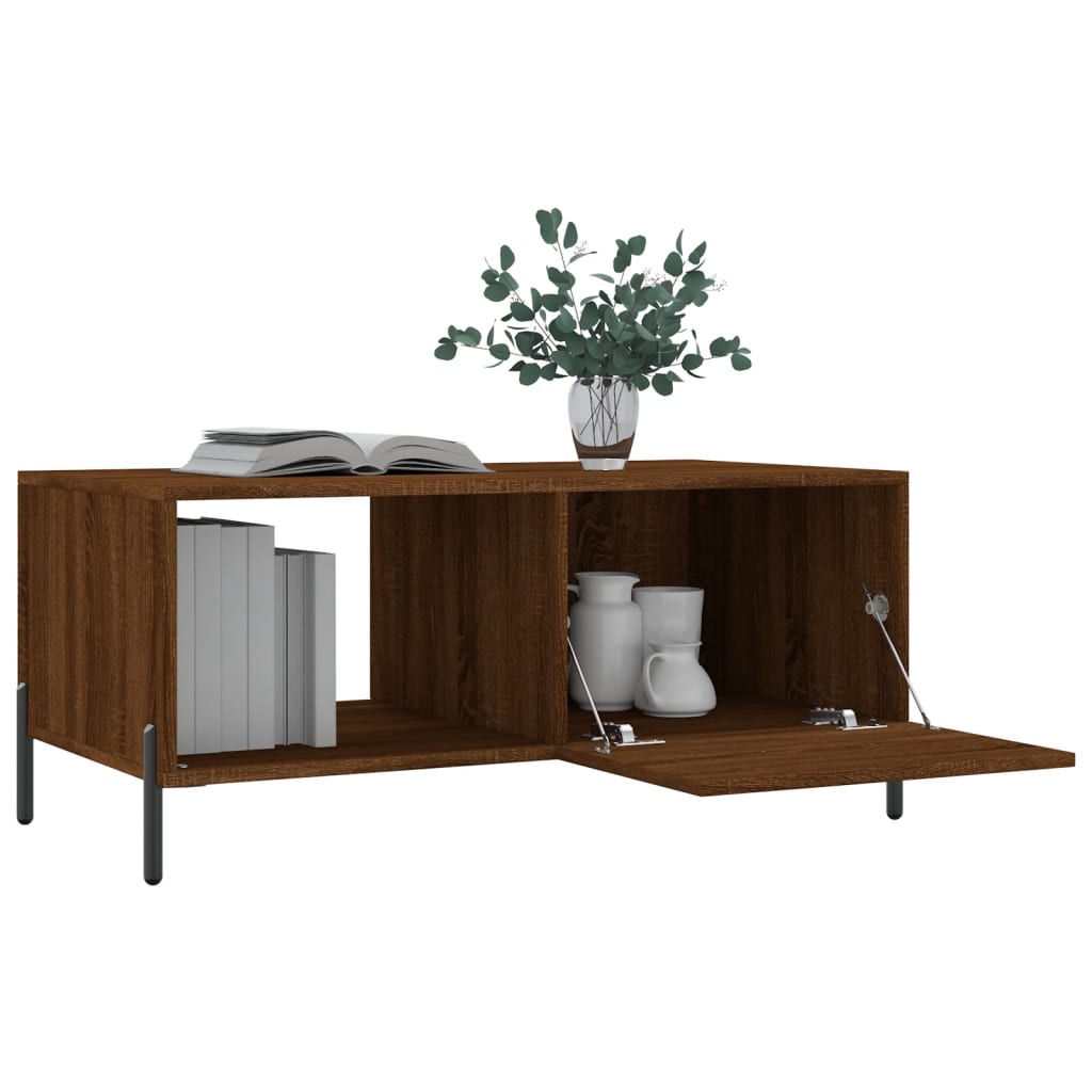 vidaXL Coffee Table Brown Oak 90x50x40 cm Engineered Wood