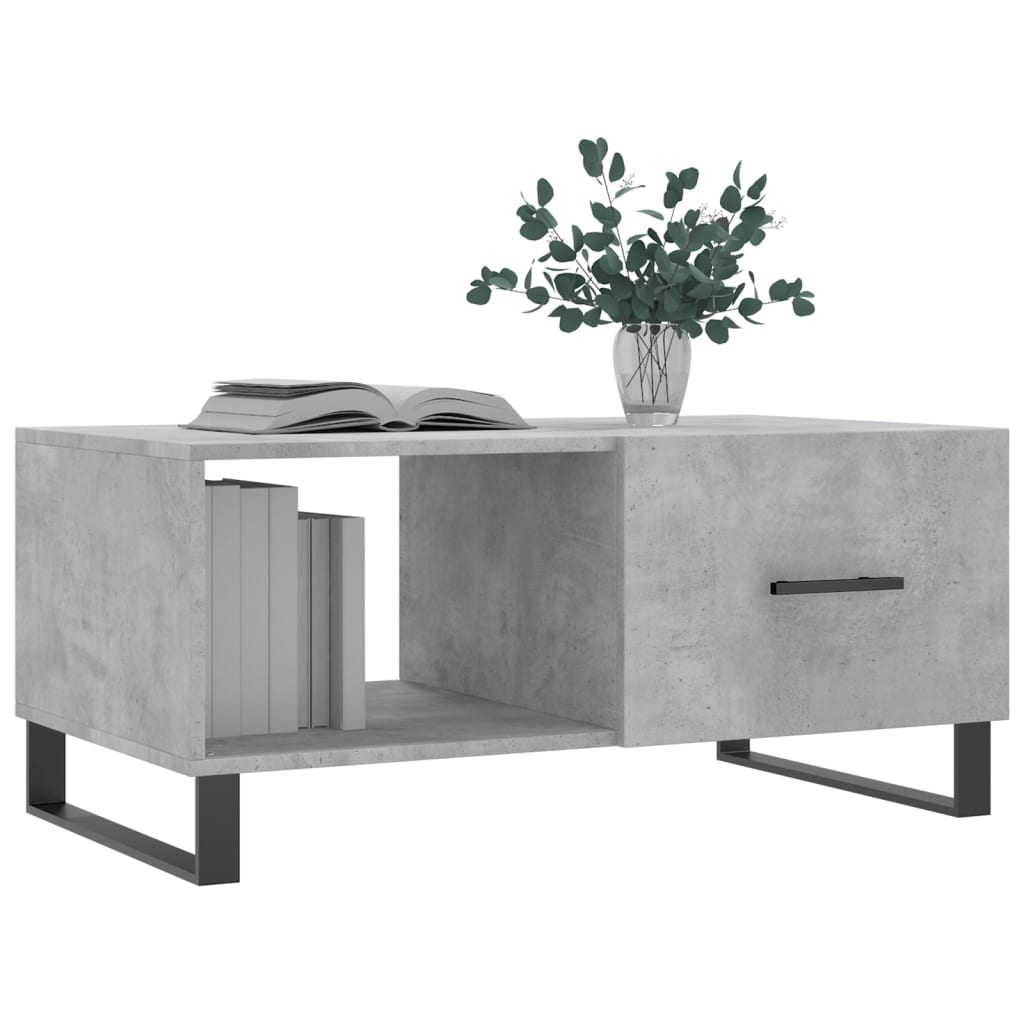 vidaXL Coffee Table Concrete Grey 90x50x40 cm Engineered Wood