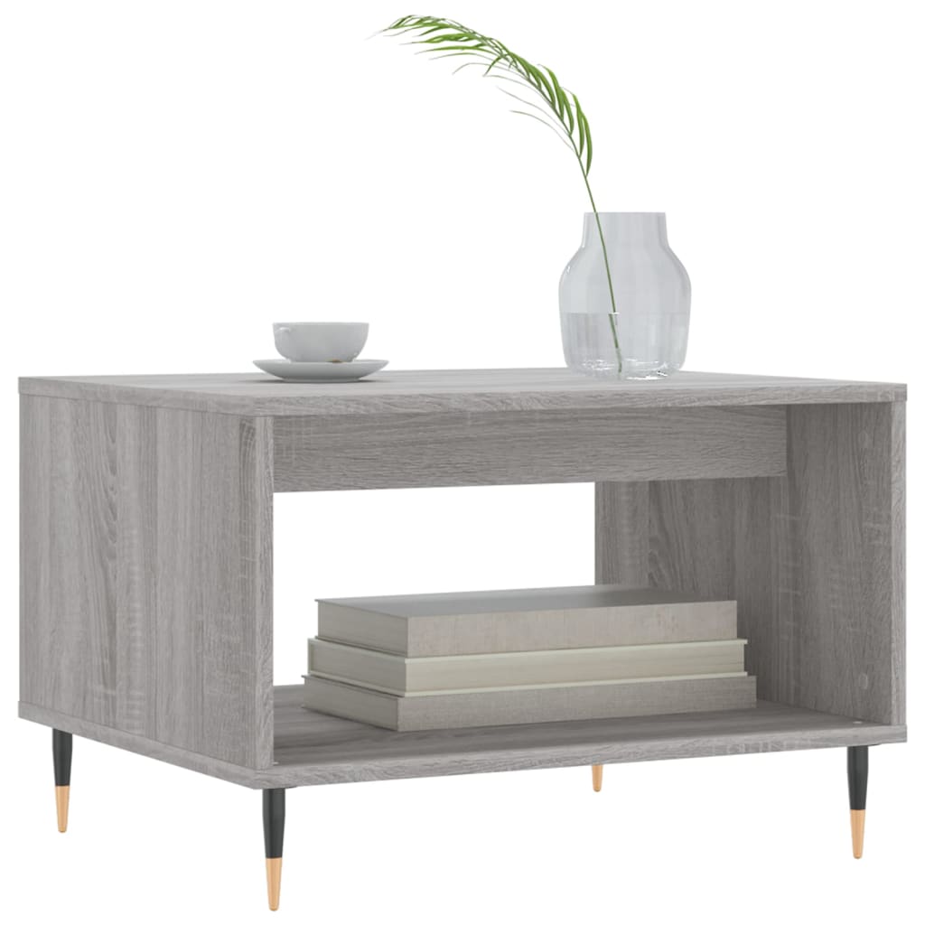vidaXL Coffee Table Grey Sonoma 60x50x40 cm Engineered Wood
