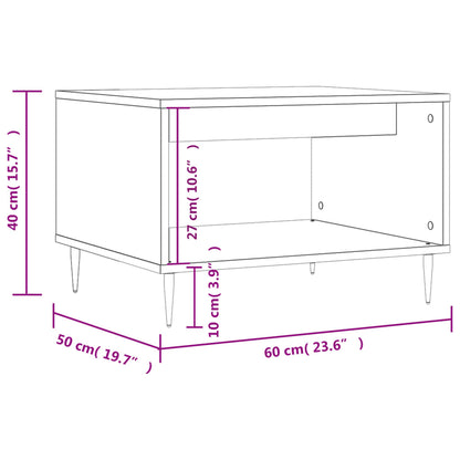 vidaXL Coffee Table Grey Sonoma 60x50x40 cm Engineered Wood