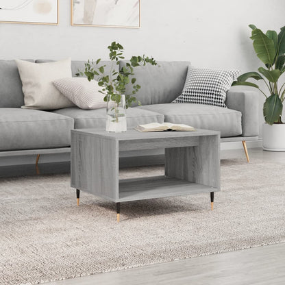 vidaXL Coffee Table Grey Sonoma 60x50x40 cm Engineered Wood