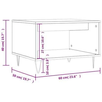 vidaXL Coffee Table Sonoma Oak 60x50x40 cm Engineered Wood