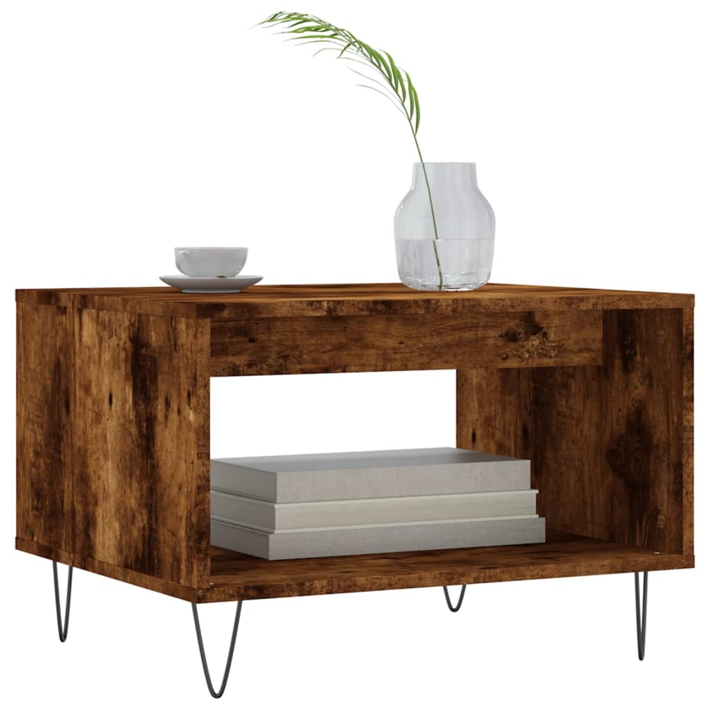 vidaXL Coffee Table Smoked Oak 60x50x40 cm Engineered Wood