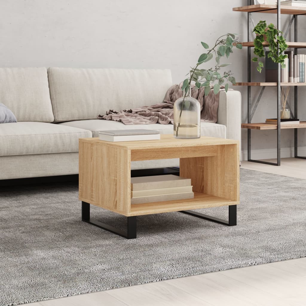 vidaXL Coffee Table Sonoma Oak 60x50x40 cm Engineered Wood