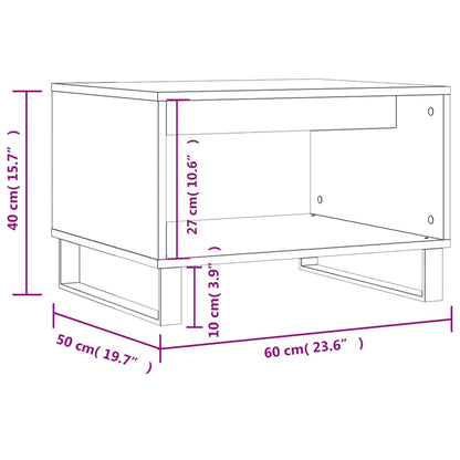 vidaXL Coffee Table Smoked Oak 60x50x40 cm Engineered Wood