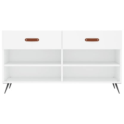 vidaXL Shoe Bench White 102x35x55 cm Engineered Wood