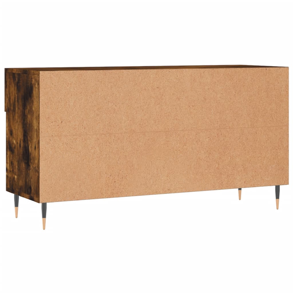 vidaXL Shoe Bench Smoked Oak 102x35x55 cm Engineered Wood